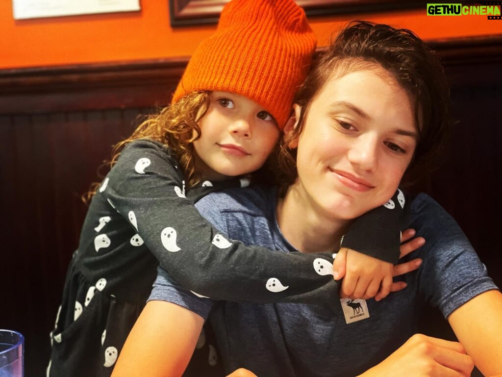 Hilarie Burton Instagram - Last day of preschool and 7th grade. George wants to be a veterinarian. Gus wants to be a @waltdisneyimagineering . They both just wanna hang at Village Pizza. I love you @jeffreydeanmorgan for helping me shuttle these babies all over the place this year. These last couple weeks have been a sprint. Excited to sleep in this summer!!!
