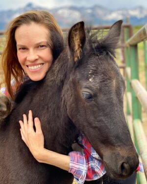 Hilary Swank Instagram - Hey guys 😊 I’m so happy to introduce to you all, the newest member of our pack. Meet, King 🐎 

#HorsesOfInstagram