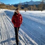 Hilary Swank Instagram - Enjoying a beautiful sunset winter walk with my @mamamoon 🌞💝🐶 #AdoptDon’Shop