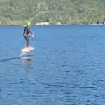 Hilary Swank Instagram - Meanwhile during nap time .. 🏄🏻‍♀️ 🌊😜 While unplugging from my devices and spending the week with my family was the best birthday gift of all, this eFoil board was a close second 😜 #PostPartumThings #Levitating