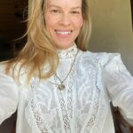 Hilary Swank Instagram - Sunday appreciation post… As a lot of you know, I love vintage. If I’m not wearing sustainable @missionstatement I’m buying #Vintage 💝 I’m a sucker for this Edwardian era, love the white delicate lace. Also, #VintageJewelry is always a part of my collection. 😍 Introducing you to two people who’s sites I frequent @barnabyjackvintage and @charmcony 💫 Enjoy checking them out!