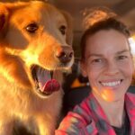 Hilary Swank Instagram - Sufi wanted to say hiiiiiiii and so do I, hi! 🐶😊😘