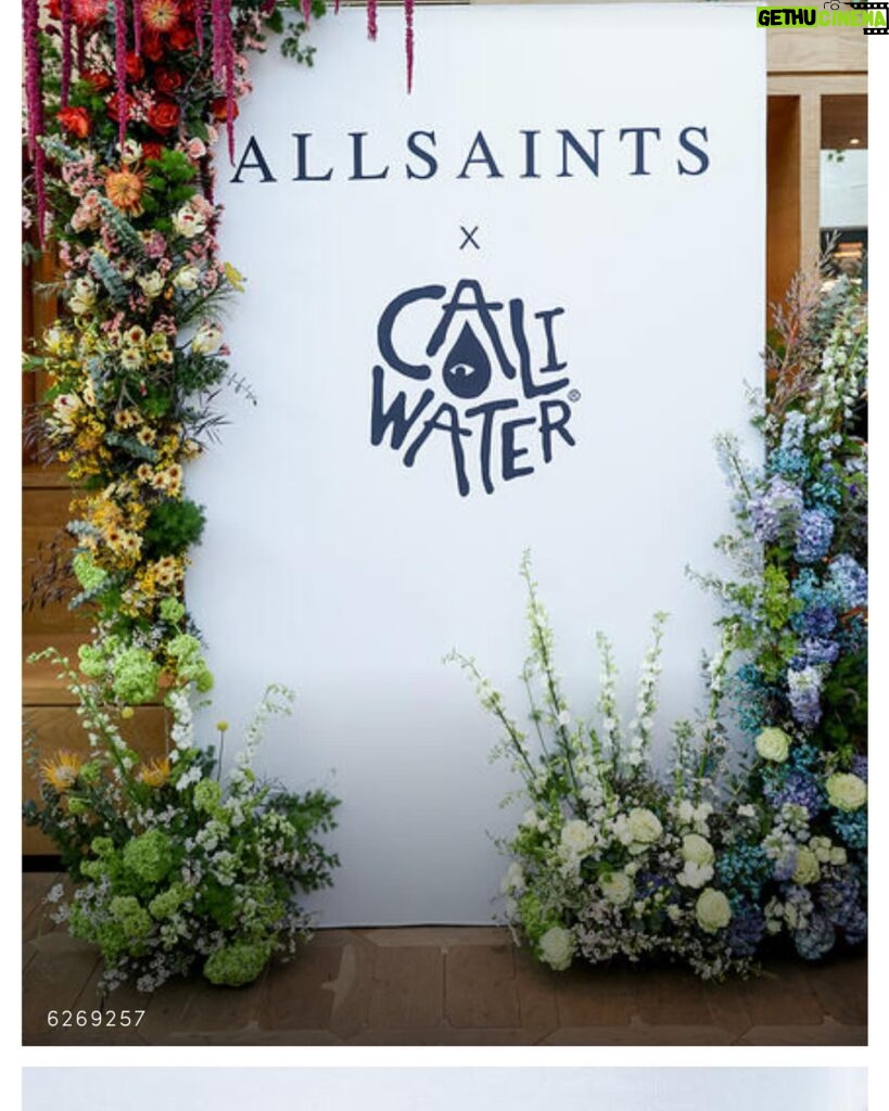 Holland Roden Instagram - Congratulations @allsaints and @caliwater on your capsule collection 🙌🌞 Two lovely brands with lovely people working behind these names🌻 Thank you Jorge and Chase for fitting us! Than you for having me ❤️ @olivertrevena and of course Alfie 🐶