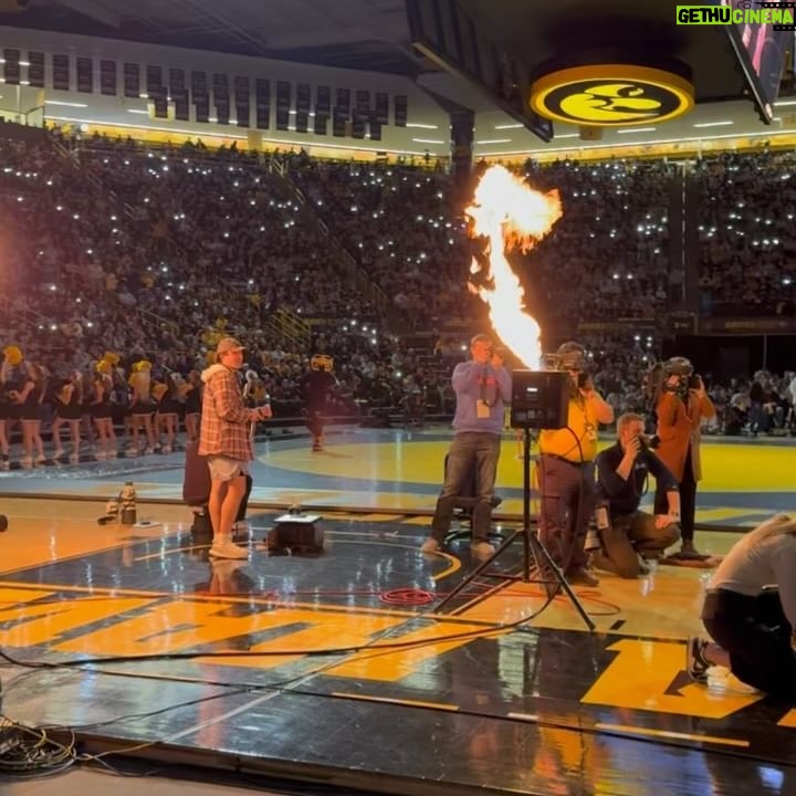 Holly Holm Instagram - What an honor to meet the legend Dan Gable and the wrestling team at @iowahawkeyewrestling . Any time I can go see my guy @realvvoods wrestle live you know I’ll be there. Tom Brands, Jeni Brands, Chad and everyone at Iowa City. Thank you for the experience and the hospitality. This was my first experience at a major dual meet. I hope to make it back to this electric place. 🔥 And as ALWAYS, it’s great spending time with some of my favorite people @izzystylewrestling @clayguida @kennedyblades #izzystylewrestling #teamwoods