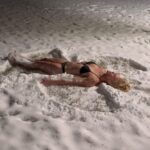 Holly Holm Instagram - Making snow angels while I wait for my @odin_icebaths to get installed. ❄️ 😉