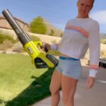 Holly Holm Instagram - Thank you @ryobitoolsusa . I find myself sweeping only indoors now. 😁 loving the blower and the mulcher. Cause who likes to bag leaves?