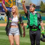 Holly Holm Instagram - When UFC Champion @hollyholm is hyping you up before your at bat, you hit a nuke💣💪 • • • #partyanimals #bananaball #homerun #baseball #ufc #hollyholm #ufcfightnight #mlb