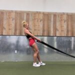 Holly Holm Instagram - Me second guessing why I asked for cardio today. Skier, echo bike, ropes, tire slams and sled pushes all super set with some strength in between. It hurts but feels great when it’s done. Thank you @teamturningpoint 🔥 #flexfriday