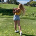 Holly Holm Instagram - To be clear, I fully intended to hit the ball on the first swing. Great time today at the @incredablemma golf event! Give them a follow and watch how they change the lives of their students through mma.