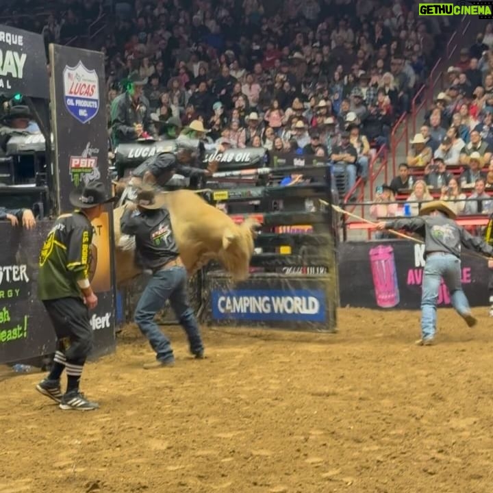 Holly Holm Instagram - The @pbr Ty Murray Invitational always delivers the best energy. Always representing God and country. An extremely tough sport and always done with much respect. Thank you to the cowboys who put it all on the line.. riders and bull fighters. It’s always an amazing experience.