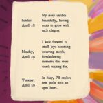 Holly Robinson Peete Instagram - Hey April!! #Repost from @morganharpernichols • Words to repeat to yourself in April 💛 The theme of this month is ‘To Engage With A Story’: storylines, plot twists, witness how it all unfolds line by line, page by page… — As I enter the last full month of my grad program where I’ve been studying interactive art and narratives, the theme of ‘stories’ feels very fitting as I’ve been deep in studying the role of narrative in our lives (both nonfiction and fiction). These words are crafted to give you something to reflect on, one line at a time, which is what we must do to read anything: absorb each word individually, then connect them in sequence. This process allows us to discover the story, idea, or thought the text is slowly revealed. I put these words together in the same way I approach writing fiction (I wouldn’t call myself a “fiction writer” but writing fiction is a huge part of my process!): I consider how each phrase is a part of something bigger. And by thinking how a series of many moments, whether big or small, can all be brought together to shape characters, settings, landscapes, relationships, themes––we start to see how all of this can come together in ways we didn’t expect, like life. Thinking of life as a story empowers you to be more mindful of how things unfold over time. You might notice recurring themes or how seemingly insignificant moments play into a larger picture. And also, just like reading a story, if you don’t put all of those things together in real-time, that doesn’t mean you still can’t be present to every moment of dialogue, every scene, every transition, however you can. What matters is being present, line by line…being a part of a story, unfolding with time. So as you read through these words each day, you will find words like “storylines” and “chapter” and they are all there for a reason: subtle, day invitations to engage with a story, one day at a time. As always, I recommend seeing each phrase as a prompt––make them your own, if you’d like! You can even write them in your journal and add to them as you go. __ Download free printable desktop calendar versions of this at the link in bio!->@morganharpernichols