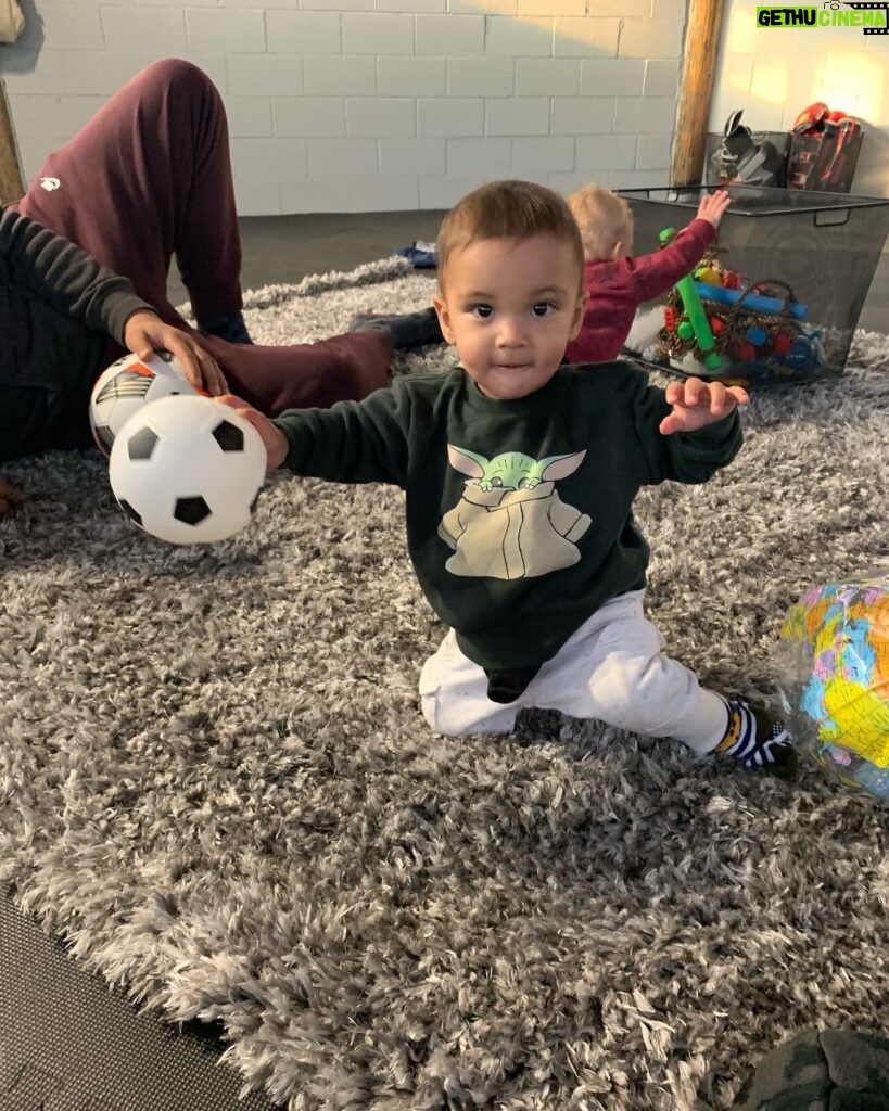 Hope Solo Instagram - Two days ago we celebrated Lozen and Vittorio’s first birthday! It’s been flat out emotional how quickly they grow up, how proud we are, how we— as a family— survived our first year in a pandemic. We’re so grateful for all the love and support from family, friends, nurses and doctors even when our babies are more familiar with masks and Zoom calls than we are! We feel the love, they feel the love, and every day has been as exhausting as it was rewarding. Here are a couple highlights of our twins. ⁣⠀ ⁣_____________________ Lozen may be another #USWNT GK in the making ⚽ ⁣And Vittorio sure does love his parents 🥰