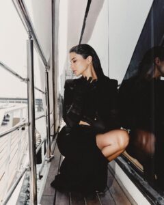 Huda ElEtrreby Instagram - ➰ Photographer @aminazaher Stylist @mohamedashraff Set @monotofficial @villababoushka Hair & makeup @agneshkah Management @digitentworld Earrings @versace