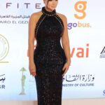 Huda ElEtrreby Instagram - #ciff44 wearing @balmain dress Jewels @versace by @goldera_eg Makeup @rehamkhalifaa Hair @shehabb.adel @revesalondebeaute