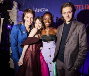 Hunter Doohan Instagram - I love these people so much!!

Thank you @wednesdaynetflix @netflix @goughalfred @miles_millar @animateted @coralworld @aliblue @angelvdb @iamjdiaz @tiffbrisenostylist @robscheppy and so many more!!