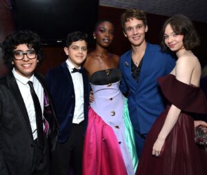 Hunter Doohan Instagram - I love these people so much!!

Thank you @wednesdaynetflix @netflix @goughalfred @miles_millar @animateted @coralworld @aliblue @angelvdb @iamjdiaz @tiffbrisenostylist @robscheppy and so many more!!