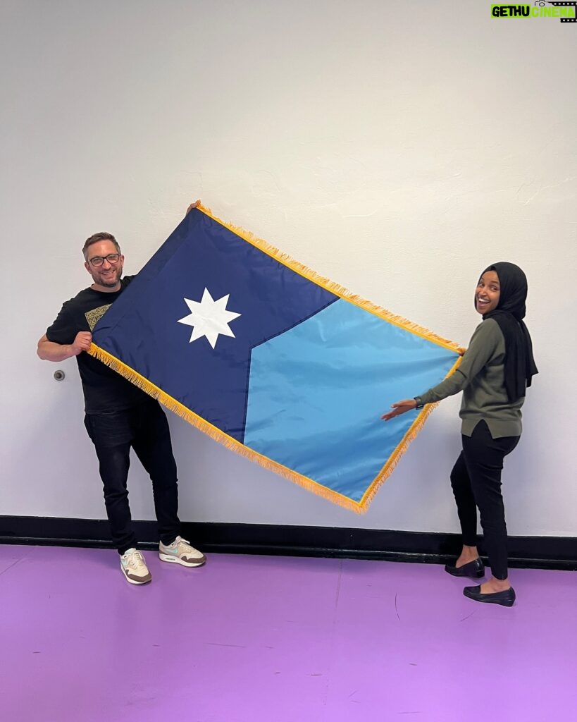 Ilhan Omar Instagram - Today’s the day! Tim and I are excited to see the new Minnesota flag displayed across our state.