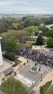 Ilhan Omar Instagram - I am deeply inspired by the mass movement of peace loving people—led by Jewish and Muslim Americans—joining in nonviolent protest to demand peace and a #ceasefire