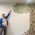 Iliza Shlesinger Instagram - We gave Sierra the mountains and I wanted to give the little baby boy the forests. No none of this is a clue to his name. Although Swirly Tree would be cool… 🤔🌳 #nursery #nurserydecor #wallart #painting