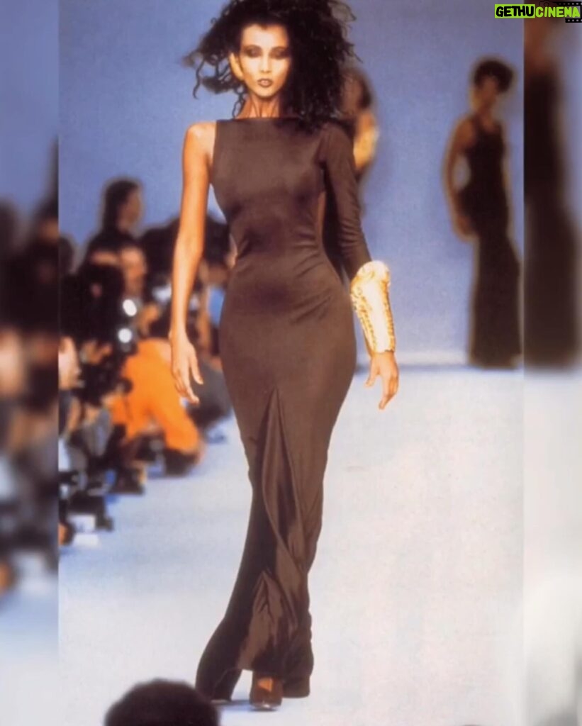 Iman Instagram - RIP #ClaudeMontana He designed for the whole look of a woman..hair, makeup, attitude.. and of course, he gave her power with that SHOULDER POWER … very operatic and very dramatic! You will be missed #ClaudeMontana