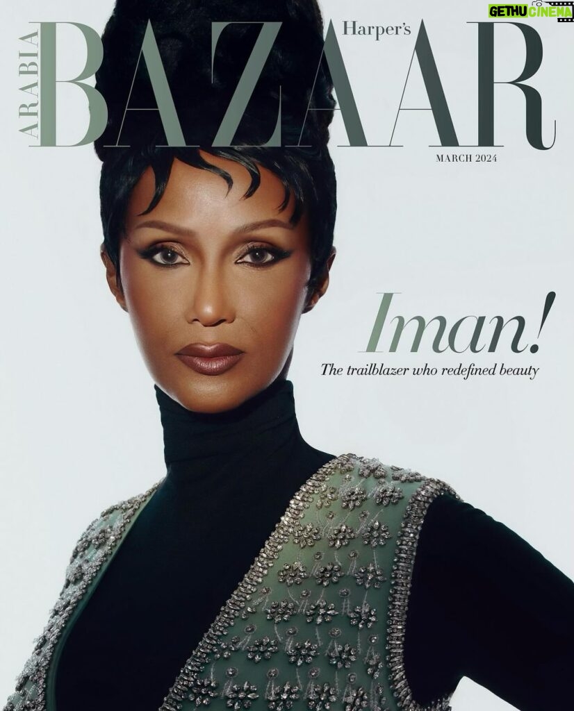 Iman Instagram - Honored to grace the cover the March Issue of @harpersbazaararabia captured beautifully by @abdmstudio and the whole team that made this happen! Group Acting Editor: @natashafaruque Styling: @ayumiperry Full Look: @Gucci Hair Stylist: hoshounkpatin Make-Up Artist: @kilprity Production: @agpnyc Senior Producer: @steff.producer Words: @rachaelsigee Link to article in bio!