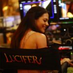 Inbar Lavi Instagram - Wrapped🍎 Thank you to all the hard working cast and crew of this devilish show, It’s been a delight x ————————————————— Bts by @leegumbsphotography ————————————————— #luciferonnetflix @netflix @lucifernetflix @warnerbrosentertainment