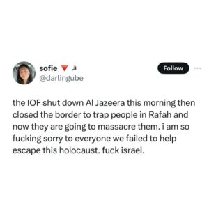 Indya Moore Instagram - Y’all. How have we allowed these things to happen? We have allowed ourselves to be so deeply separated, spliced and partitioned. Nature, Gender, Race, Sexuality, Politic.. 

all for what? Smart phones? Wealth? Power? Subway trains?

Are we really satisfied with this exchange? The destruction of the living for what? It is so dangerous where we are, the powers that be have become less and less movable. Uninspired, and closed hearted. 

Look what we have done with the system we have built out of so much harm and violence? 

We are on a road to everlasting destruction so much show we will have forgotten what love is, what joy is what peace is. 

We cannot allow carnage and injustice to become the natural state of our humanity. Even if you don’t believe there is anything we can do there is, you can choose to be a different person. 

Palestine has shown us 
We must and we can radically shift the world if we shift our own behavior, simply by feeling with open heart.. do you remember what your heart feels like when it love??

We won’t win this one with guns, but with love we can disarm a nuclear power.