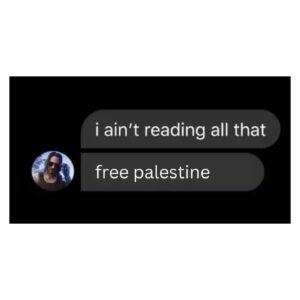 Indya Moore Instagram - The motto: “I ain’t reading all that free palestine”