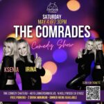 Irina Voronina Instagram - The Comrades are back on May 4th!! Join @iamksenia and I at @thecomedychateau for another hilarious show! Free tix with promo code IRINA, link in bio! 🎤😃👏💥 #standupcomedy #irinavoronina #ksenia #standupcomedy #womenincomedy #freeshow #freetickets #losangeles