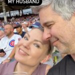 Irina Voronina Instagram - My hairy night 😝 #chicagocubs #wrigleystadium #comedy