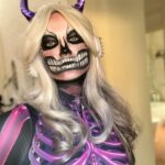 Irina Voronina Instagram - Dear employer. Next year I’ll be taking the entire month of October off to celebrate #Halloween 😈. #halloweencostume #halloweenmakeup #sugarskulls #sugarskullmakeup #playmates #roguebunnies