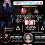 Irina Voronina Instagram - When you get your hair done - it’s an excuse to post a selfie and some Comedy Show flyers! 🎟️ TICKET LINKS IN BIO! 🎟️ Come out to hang ! 👇👇👇 Upcoming shows! 3/27 - COMEDY STORE LAJOLLA with @prettyfunnywomen 4/6 - @pettycashstudios - CANCEL @wanna_fanto 4/20 - @theicehousecc -HOME BY 9 w @stacilynnfletcher @jaylynbishop #standupcomedy #irinavoronina #womenincomedy #cometomyshow #losangelescomedy