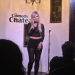 Irina Voronina Instagram - We had a blast last night doing our first Comrades show at @thecomedychateau !! 🎤👏❤️ Many thanks to @big_ash_t for hosting and scaring guests with the bear costume! 🐻 Thanks so much to all dear friends for attending !! ❤️❤️❤️ #standupcomedy #womenincomedy #ksenia #irinavoronina #thecomedychateau #lacomedyscene