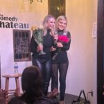 Irina Voronina Instagram - We had a blast last night doing our first Comrades show at @thecomedychateau !! 🎤👏❤️ Many thanks to @big_ash_t for hosting and scaring guests with the bear costume! 🐻 Thanks so much to all dear friends for attending !! ❤️❤️❤️ #standupcomedy #womenincomedy #ksenia #irinavoronina #thecomedychateau #lacomedyscene