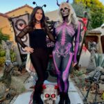 Irina Voronina Instagram - Dear employer. Next year I’ll be taking the entire month of October off to celebrate #Halloween 😈. #halloweencostume #halloweenmakeup #sugarskulls #sugarskullmakeup #playmates #roguebunnies