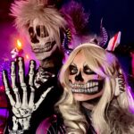 Irina Voronina Instagram - Dear employer. Next year I’ll be taking the entire month of October off to celebrate #Halloween 😈. #halloweencostume #halloweenmakeup #sugarskulls #sugarskullmakeup #playmates #roguebunnies