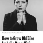 Isabella Rossellini Instagram – Today there is an article on me in the NEW YORK TIMES. (Photo @paolakudacki ). I feel happy and flattered but also a bit shy about all this attention. The  pretext  was to talk to journalist Lulu Garcia-Navarro about the film LA CHIMERA by #alicerohrwacher that is about to come out. I play a very old lady and in real life  I am one so we ended up talking  about aging. I don’t have any deep answers. I always joke with LANCOME saying that I am age I am not a spoke person anymore , but I am expected  to be  an oracle. But I have to admit that from where we were many years ago with the tradition of “ be beautiful and shut up” we women came a long way. Nowadays Lancome’s slogan is “ La Vie est belle” emphasizing the playfulness , the fun and creativity . I am so glad to have lived this long to have witnessed this change.. Maybe my next short films  as an ethologies  like my GREEN PORNO ( about sex)SEDUCE  ME ( different animal strategy of seduction) and MAMMAS ( about maternal instinct)  that can be seen in the CRITERION CHANNEL should be about aging.
@criterioncollection @lancomeofficial @nytimes #greenporno
