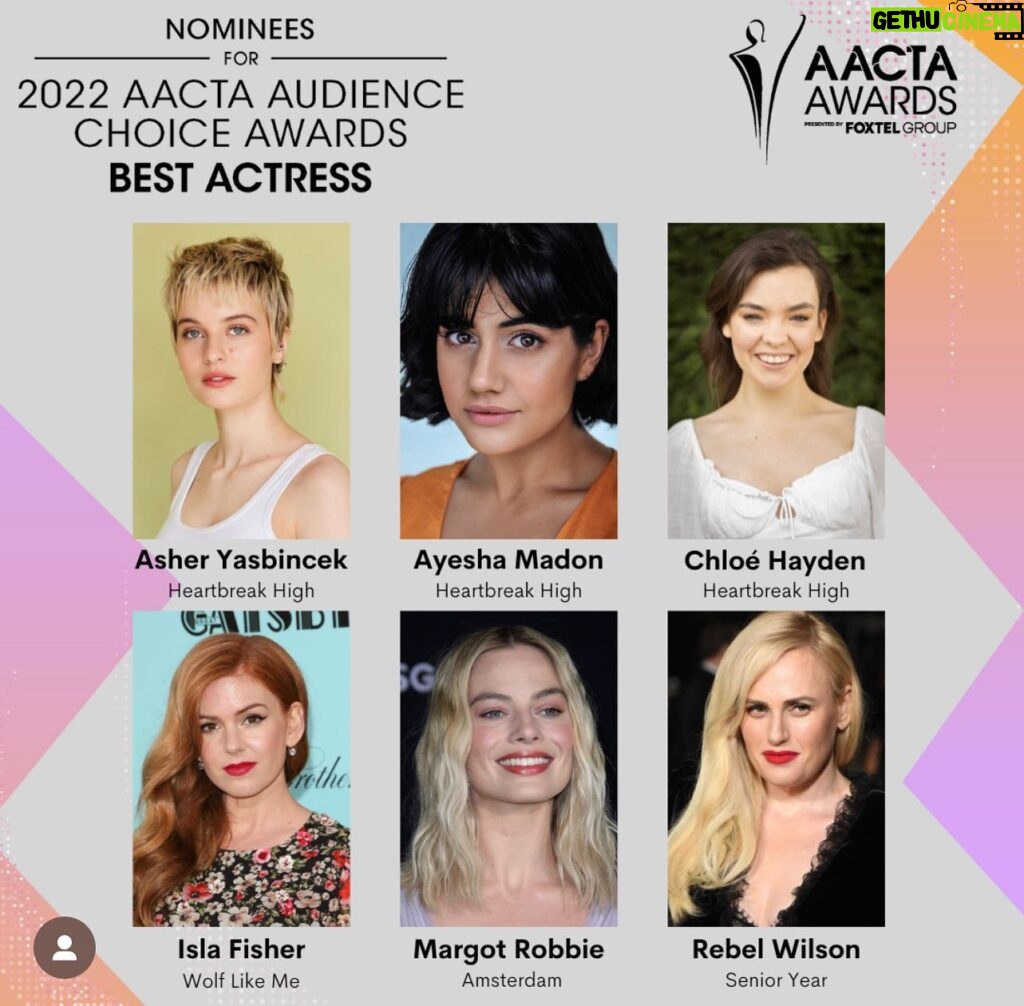 Isla Fisher Instagram - Watch the AACTA Awards 2022 presented by Foxtel group broadcast on channel 10 and Foxtel @7.30pm, Wednesday, December 7th 🏆