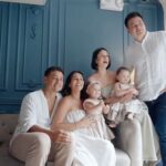 Iza Calzado Instagram - A very special day spent with special people in our lives. Our most precious gifts were baptized together 🙏🏻 We appreciate everyone who helped make the joint baptism of Deia and Sadie heartfelt and memorable - our godparents, family, father Tito Caluag, Rajo Laurel, Cocoon studios, Cupcake lab, For Keeps and Pardon my French. Thank you for loving our little angels Sadie and Deia 👼🏽 👼🏽