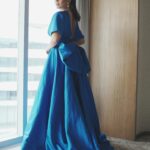 Iza Calzado Instagram - One of the fun things about my job is that I get to play dress up and get dolled up like this. I love my job and forever grateful for every opportunity sent my way! Happy Labor Day! 💙 Gown by @markbumgarner Jewlery from @diagoldjewelry Makeup by @juansarte Hair by @jan.edrosolan Styling by @iamkatrinacruz and @johnkarunungan