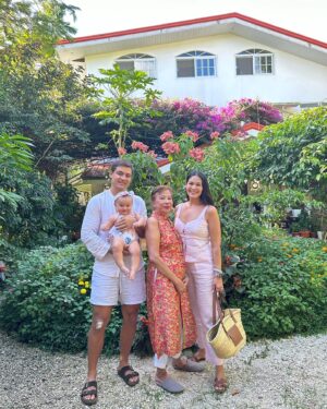 Iza Calzado Instagram - Several years ago, Ben proposed to me in this lovely place in front of friends and family. Now, as our family grows, we get to explore and experience @sonyasgarden through the lens of our darling Deia. Grateful to Tita Sonya and everyone there for nourishing us. We feel so blessed by your love. 🌺🐝🥗🌼💖