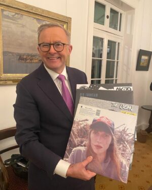 Jacinda Ardern Instagram - Just finished up a lovely dinner with the new Prime Minister of Australia, Anthony Albanese. He was kind enough to gift me Midnight Oil, Spiderbait and Powderfinger on vinyl, so we left him with a few Flying Nun treats in return. Looking forward to the formal meeting we have scheduled for tomorrow, there’s a lot on the agenda!