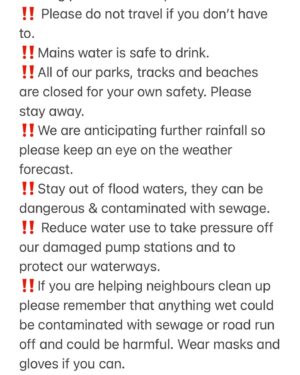 Jacinda Ardern Instagram - I’m very conscious that it’s been a while since I posted, and there have been a few big things happening. But today the most important thing is everyone’s wellbeing and safety - especially across Auckland after such a severe weather event. So this is a post from the MP for Mt Albert!

Here are some headline points and tips for the morning that were accurate as at 10am. I’ll be sure to post any updates that come through. Till then, stay safe everyone. 

(Credit to Auckland Council member @richardhills777 for compiling much of this info so succinctly!)