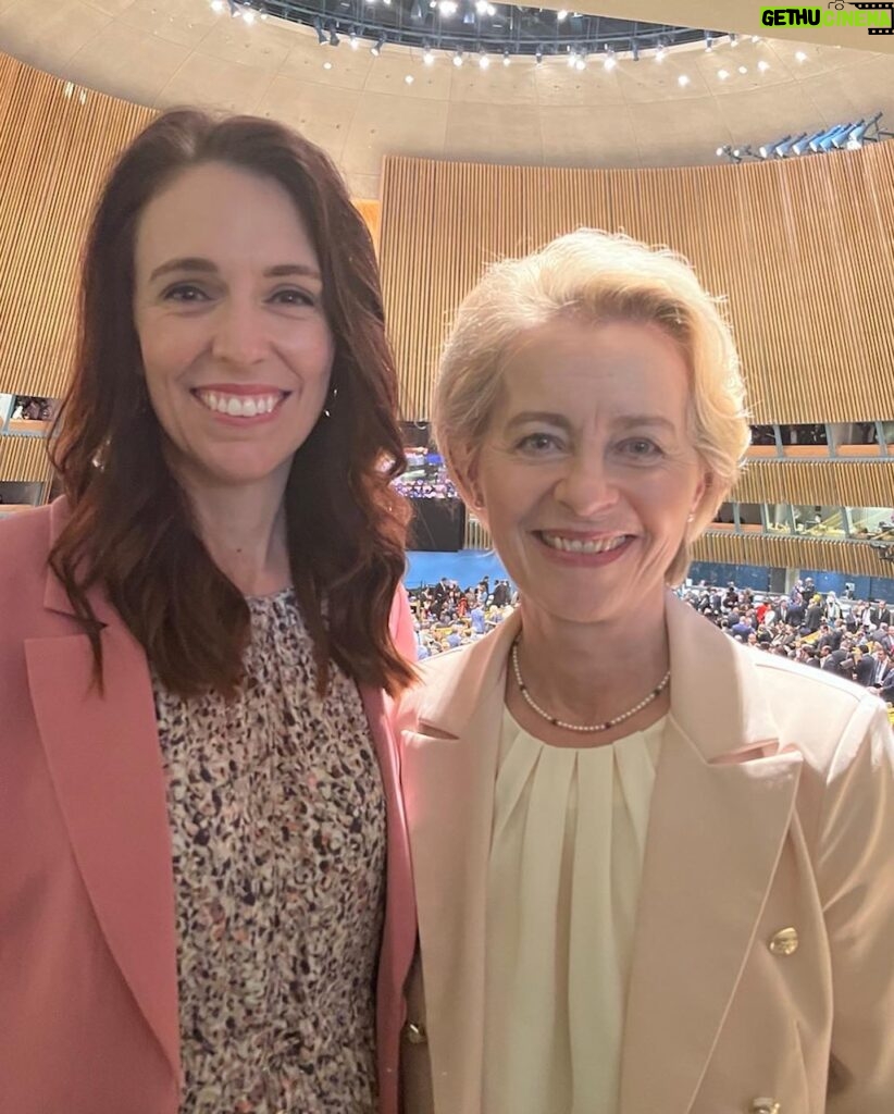 Jacinda Ardern Instagram - I will admit to waking up this morning and briefly wondering where I was - but I can confirm we’ve made it to New York for the United Nations General Assembly! A busy day with the opening session, a Food Security event and co-leading the Christchurch Call Leaders Summit on ending terrorism and violent extremism online, but a great day nonetheless! A genuine highlight was catching moments with leaders I’ve been lucky enough to get to know over the years. It’s been a while since we’ve seen each other face to face. It’s nice to be back, even when the challenges confronting the globe are significant.