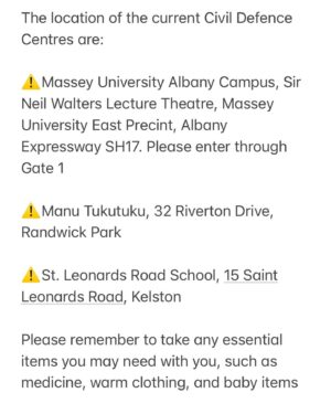 Jacinda Ardern Instagram - I’m very conscious that it’s been a while since I posted, and there have been a few big things happening. But today the most important thing is everyone’s wellbeing and safety - especially across Auckland after such a severe weather event. So this is a post from the MP for Mt Albert!

Here are some headline points and tips for the morning that were accurate as at 10am. I’ll be sure to post any updates that come through. Till then, stay safe everyone. 

(Credit to Auckland Council member @richardhills777 for compiling much of this info so succinctly!)