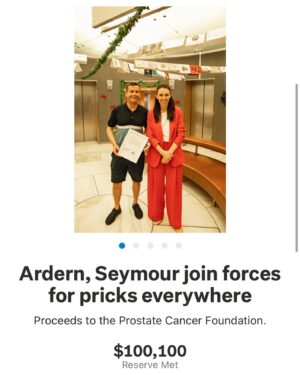 Jacinda Ardern Instagram - Can’t say I expected this…..a faux pas with the old mic in parliament has turned into $100,100 for the Prostate Cancer Foundation. My thanks to David for being a good sport and to everyone who placed a bid. And to everyone, Merry Christmas!