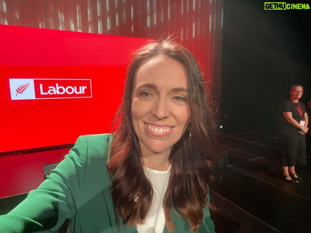 Jacinda Ardern Instagram - Quick sound check before my speech this afternoon! You’re welcome to join us virtually - we’ll be streaming from 1.30pm on my Facebook page! See you then…