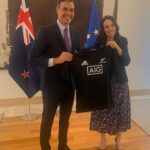 Jacinda Ardern Instagram – Finishing up for the day, just as your day in NZ begins! It’s been a big one. 

Kicked off the day with a bilateral meeting with President Sánchez of Spain. We discussed important topics like the war in Ukraine, food security, seabird conservation (where we’re doing some work together) and of course the EU Free Trade Agreement we’re negotiating. Outside of the talks it was a chance to promote the FIFA Women’s World Cup, which we’re hosting next year. I also heard the President was a Rugby fan so gifted him an All Blacks AND Black Ferns jersey! 

This afternoon  I also presented the keynote speech at a Tech4Democracy Venture Day before heading into a bilateral with the French President, and then off to a dinner hosted by the Spanish King for those here in Madrid for the NATO Summit. A busy but productive day