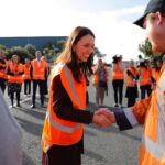Jacinda Ardern Instagram - 50,000. That’s how many apprentices we’ve helped support to stay in training and apprenticeship programmes in the last two years through the Apprenticeship Boost. When covid hit we were worried we’d see a decline in apprentices, just like we did in the global financial crisis. The Apprenticeship Boost was designed to stop that, and it has. In total we have increased the number of people in apprenticeships by more than 50% since we took office. I’m really proud of that - it means we’re training people for high quality decent jobs that will help us build the infrastructure we need for Aotearoa’s future. Thanks for hosting us today Fulton Hogan - and to the apprentices who shared their stories.