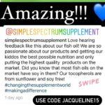 Jacqueline Laurita Instagram - Did you know most fish oils on the market contain soy?!! I had no idea! Well this one doesn’t! Most likely if the fish oil doesn’t say soy free it uses trace amounts😱 You guys all know how much I love Simple Spectrum’s all in one nutraceutical. It’s done so much for Nick. Now they have a new fish oil that goes great with the multivitamin! It’s flavored with monk fruit and tastes great. They spent a long time creating the perfect flavor because fish oil can be tough and was impossible to get Nick to take fish oils in the past due to taste but Nick loves this one! It’s doctor formulated, contains EPA, DHA and DPA. Many don’t know about the benefits of EPA and DPA- so amazing!!! They gave me a 15% off code to use with all my wonderful followers (it’s actually the first time they’ve ever given a code for this product) they really try and make their products affordable and accessible! As always, free of gluten, casein, added sugar, soy, binding agents, artificial colors, preservatives, GMOs and dairy! Simple Spectrum really wants to be known as a brand that puts better products on the market free of the typical junk! Please try using this code and let me know your thoughts. Use code Jaqueline15 for 15% off now through next Monday June 21st! 💙 I love reports back!! @simplespectrumsupplement #simplespectrumsupplement Www.simplespectrumsupplement.com